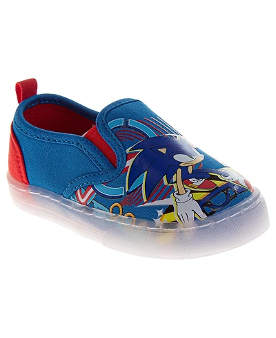 Sonic The Hedgehog Toddler Sega Slip On Canvas Casual Sneakers