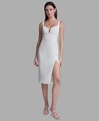 Bcbg Women's Deep V-Neck Sheath Midi Dress