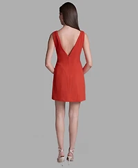 Bcbg Women's V-Neck Fit-and-Flare Mini Dress