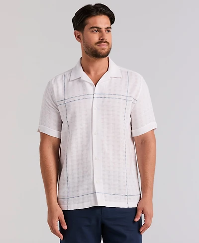 Cubavera Men's Cotton Blend Embroidered Shirt