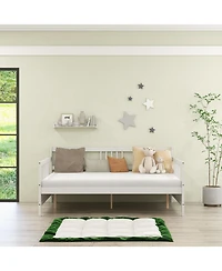 Sugift Wooden Daybed Frame with Guardrails