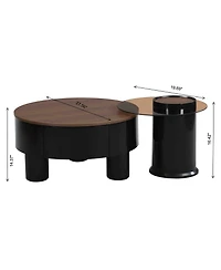 Rainsken Round Nesting Coffee Table Set of 2