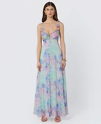 Astr the Label Women's Emese Pleated Floral Maxi Dress