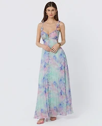 Astr the Label Women's Emese Pleated Floral Maxi Dress