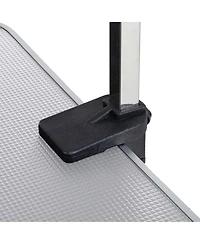 Aostirmotor 46" Silver-Gray Folding Pet Grooming Table with Stainless Steel Frame and Adjustable Arm