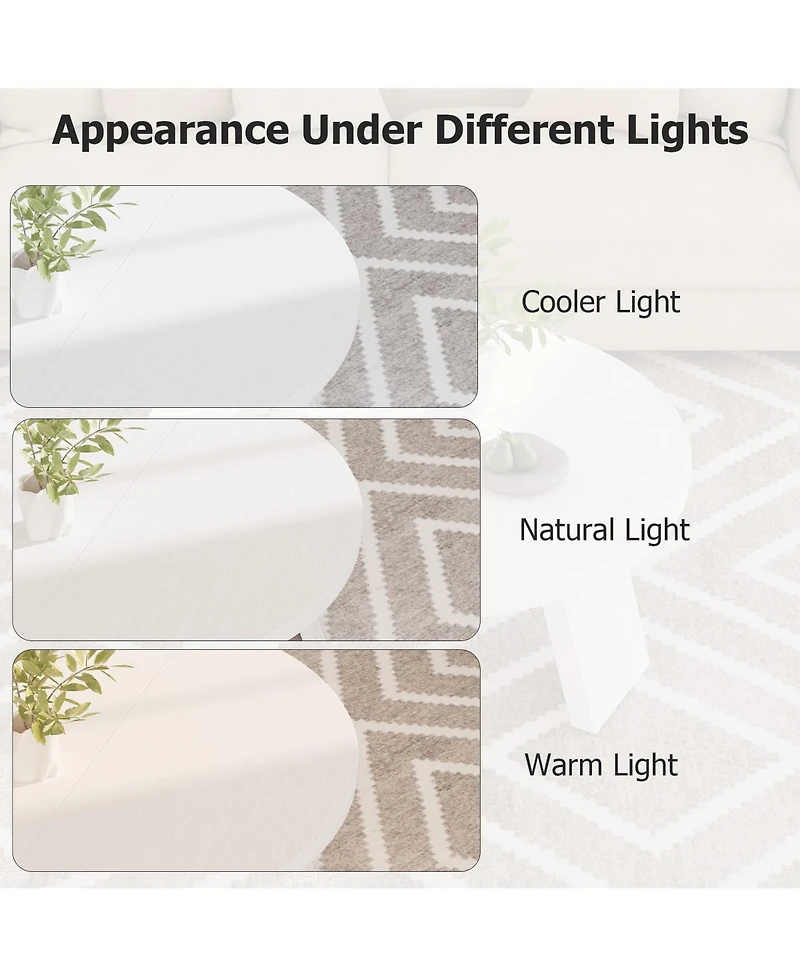 gaomon Round Wood Coffee Tables for Living Room,Circle Coffee Table,for Apartment, Easy Assembly