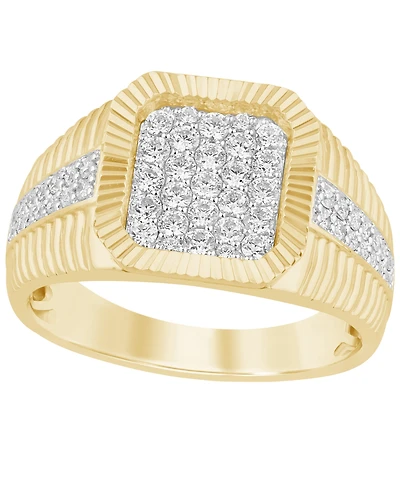 Macy's Men's Diamond (3/4 ct. t.w.) Ring Gold Vermeil over Sterling Silver