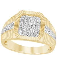 Macy's Men's Diamond (3/4 ct. t.w.) Ring Gold Vermeil over Sterling Silver