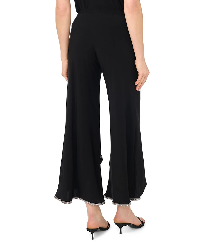 Msk Petite Rhinestone Detail Pull-On Pants