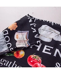 Rt Designers Collection Polyester Cucina Bless 3 Piece Kitchen Curtains Valance and Tiers Set 52" x 18" Muticolor