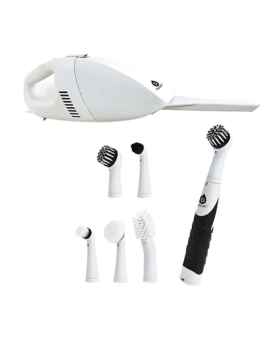 Pursonic Deep Cleaning Duo Bundle: Cordless Power Scrubber Cleaning Brush Pursonic Car Vacuum Cleaner