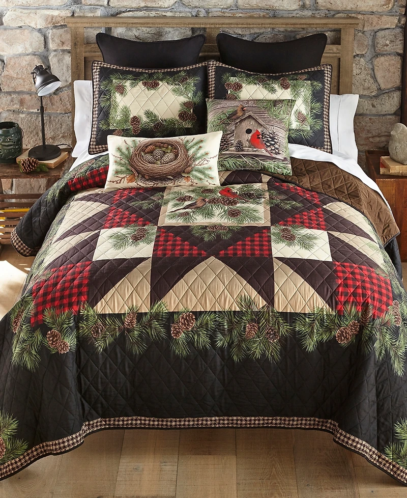 Donna Sharp Cardinal Pine Woodland 3-Pc. Quilt Set