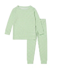 Motette Toddler Boys Pistachio Gingham Pajama Set