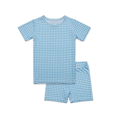 Motette Toddler Boys Harbor Gingham Pajama Set