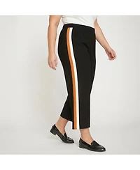 Universal Standard Women's Plus Size Wide Leg Stripe Ponte Pant