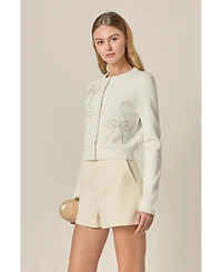 English Factory Women's Bow Detail Cardigan