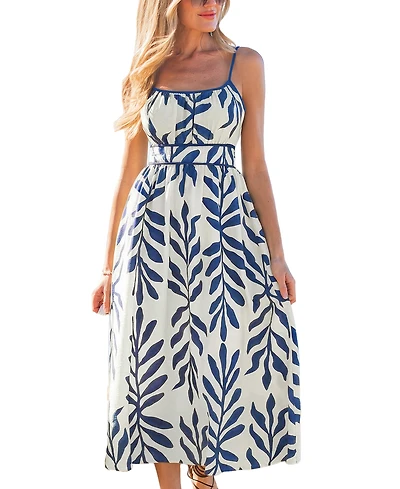 Cupshe Women's Soft Sunshine Tropical Midi Beach Dress