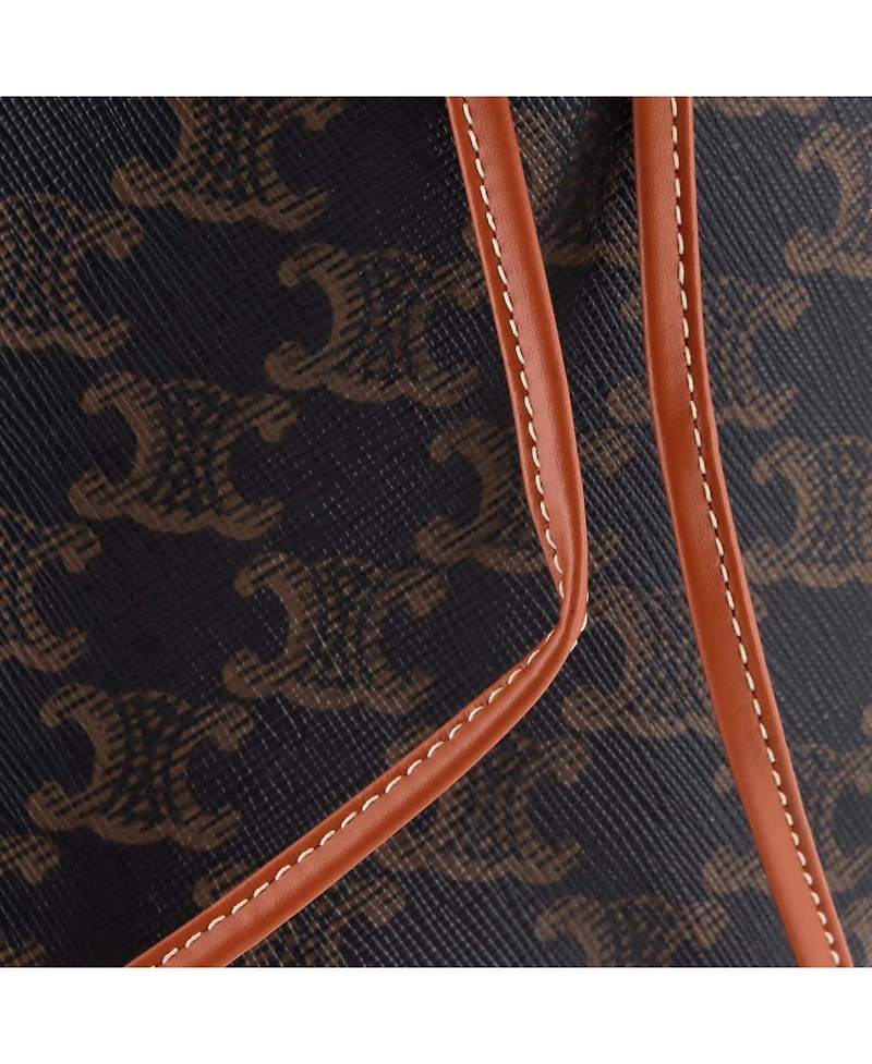 Pre-Owned Celine Clara Bucket Bag Triomphe Coated Canvas