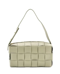 Pre-Owned Bottega Veneta Brick Cassette Shoulder Bag Maxi Intrecciato Leather