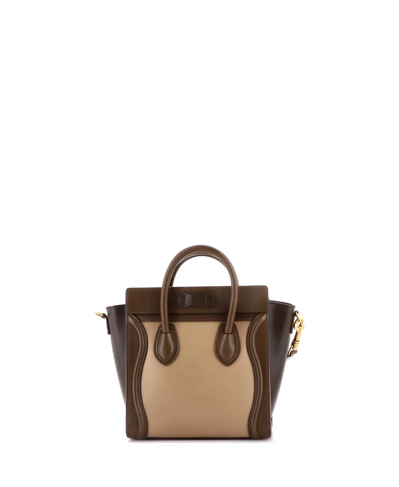 Pre-Owned Celine Nano Bicolor Luggage Bag Smooth Leather