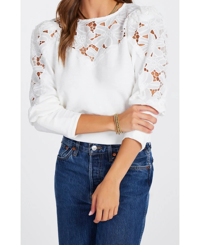 Bishop + Young Women's Flora Texture Pullover