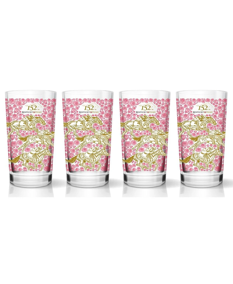 Atlantic Group Distribution 152nd Kentucky Derby 4-Pack 12oz. Mint Julep Glass Set