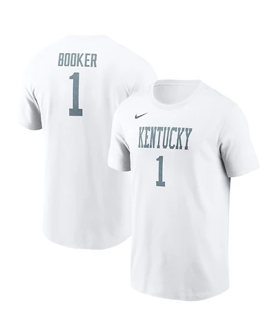 Nike Men's Devin Booker White Kentucky Wildcats Alternate Denim Name Number T-Shirt