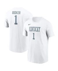 Nike Men's Devin Booker White Kentucky Wildcats Alternate Denim Name Number T-Shirt