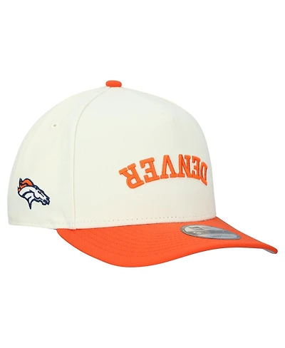 New Era Men's Cream Denver Broncos Upside Down 9FIFTY A-Frame Snapback Hat