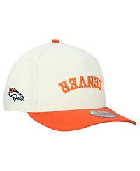New Era Men's Cream Denver Broncos Upside Down 9FIFTY A-Frame Snapback Hat