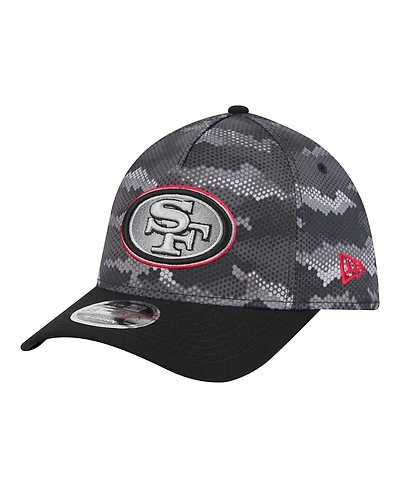 New Era Men's Black San Francisco 49ers Camo A-Frame 39THIRTY Flex Hat