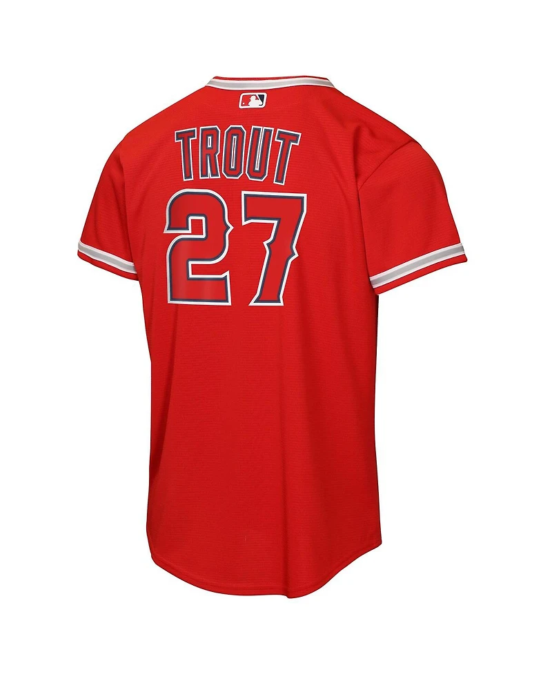 Nike Big Boys and Girls Mike Trout Red Los Angeles Angels Alternate Replica Jersey