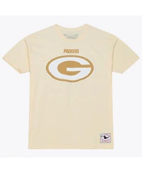 Mitchell & Ness Men's Reggie White Cream Green Bay Packers Sandman Name Number T-Shirt
