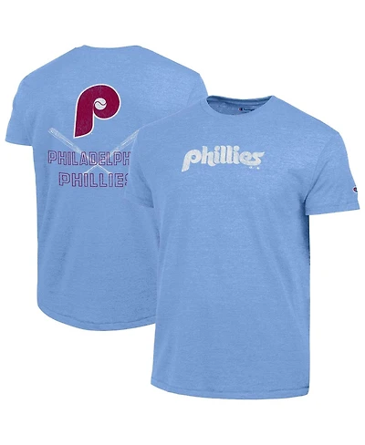 Champion Men's Light Blue Philadelphia Phillies Tri-Blend T-Shirt