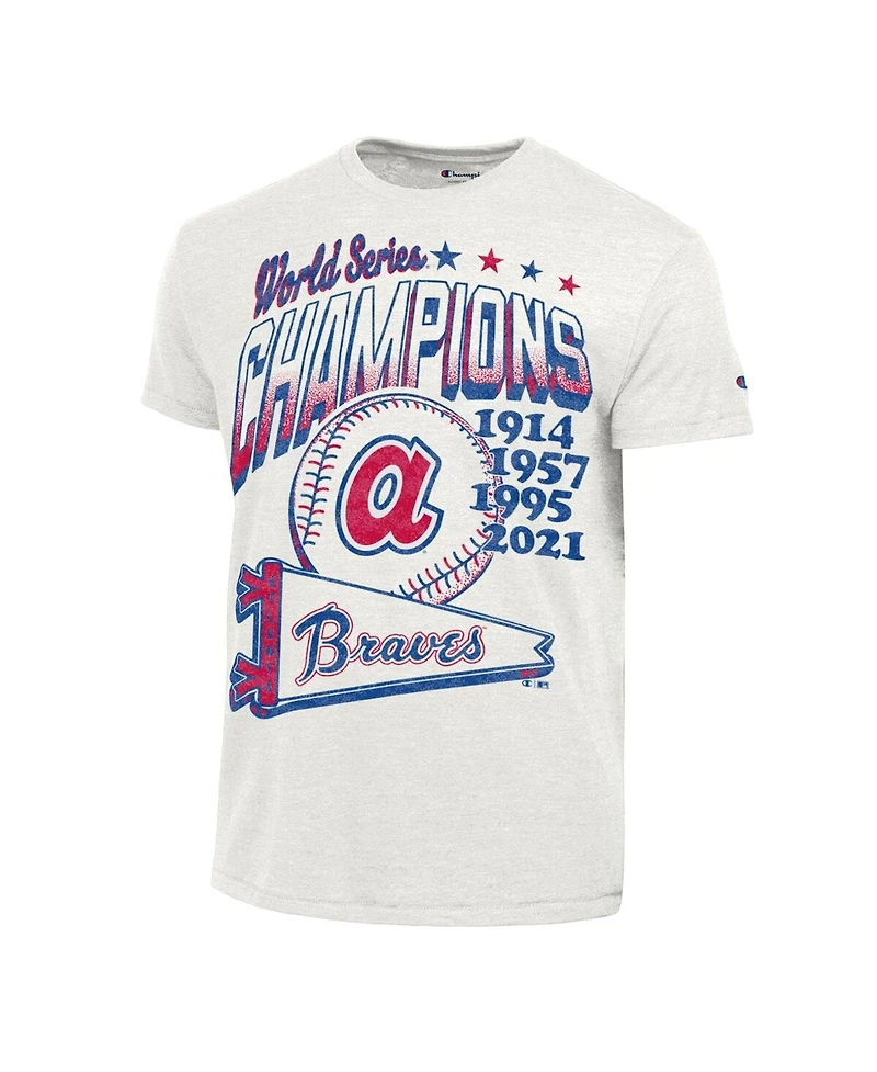 Champion Men's White Atlanta Braves Winning Tradition Cooperstown Tri-Blend T-Shirt