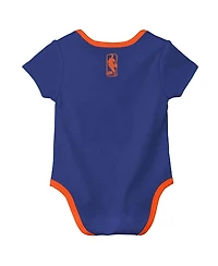 Nike Baby Boys and Girls 2-Pack Blue New York Knicks Courtside Premier Bodysuit Set
