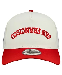 New Era Men's Cream San Francisco 49ers Upside Down 9FIFTY A-Frame Snapback Hat