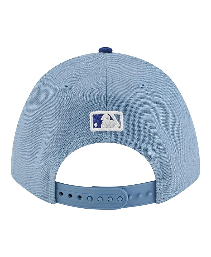 New Era Men's White/Light Blue Kansas City Royals Player Replica 9FORTY M-Crown Adjustable Hat