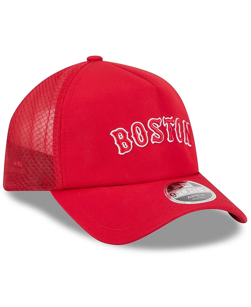 New Era Men's Red Boston Red Sox 2026 Batting Practice Alternate Apex 9FORTY Adjustable Hat