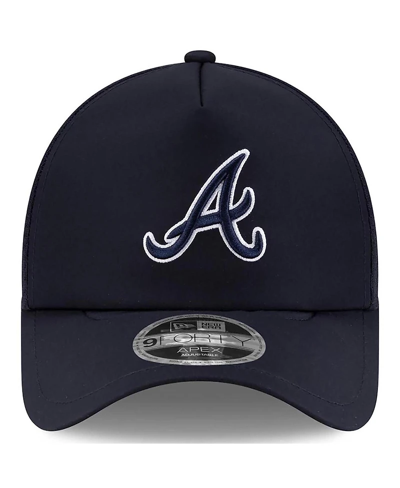 New Era Men's Navy Atlanta Braves 2026 Batting Practice Apex 9FORTY Adjustable Trucker Hat