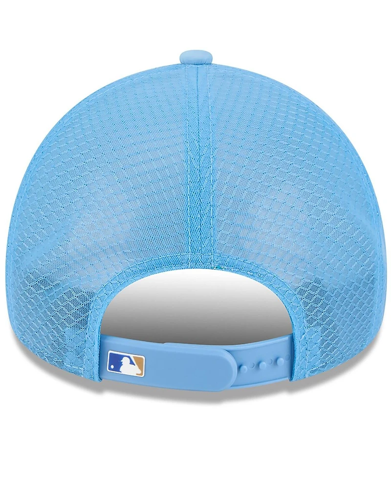 New Era Men's Light Blue Kansas City Royals 2026 Batting Practice Apex 9FORTY Adjustable Trucker Hat