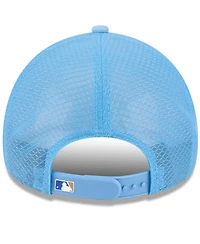 New Era Men's Light Blue Kansas City Royals 2026 Batting Practice Apex 9FORTY Adjustable Trucker Hat