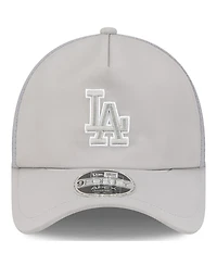 New Era Men's Gray Los Angeles Dodgers 2026 Batting Practice Apex 9FORTY Adjustable Trucker Hat