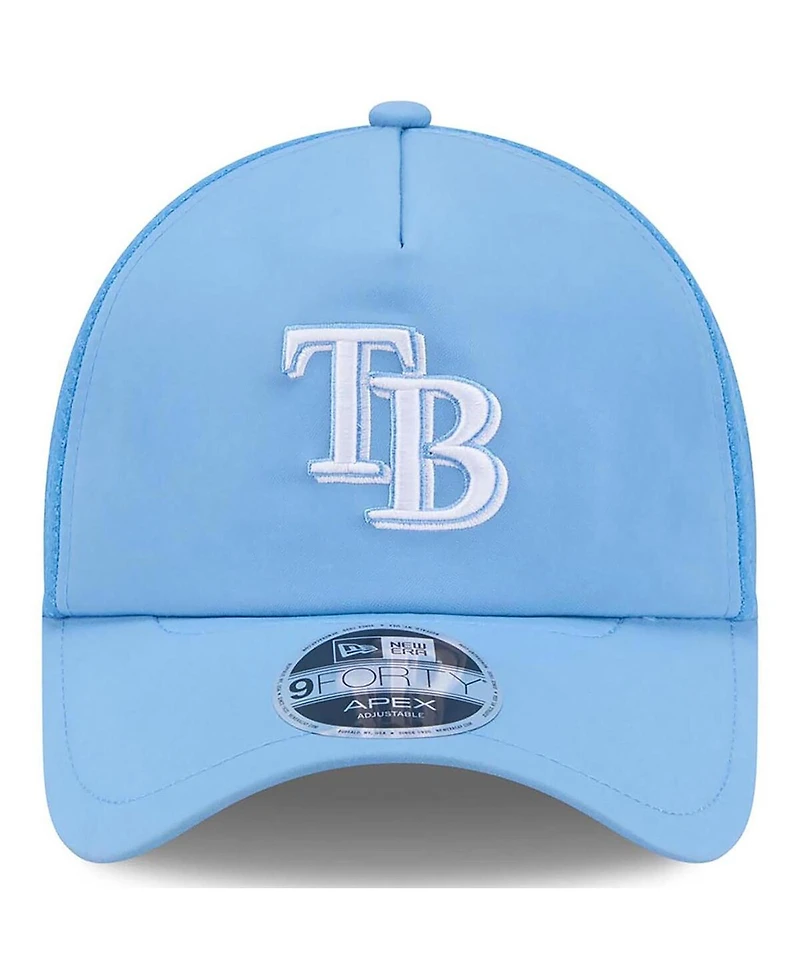 New Era Men's Light Blue Tampa Bay Rays 2026 Batting Practice Apex 9FORTY Adjustable Trucker Hat