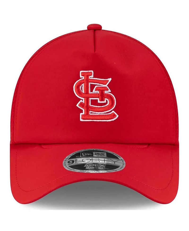 New Era Men's St. Louis Cardinals 2026 Batting Practice Apex 9FORTY Adjustable Trucker Hat