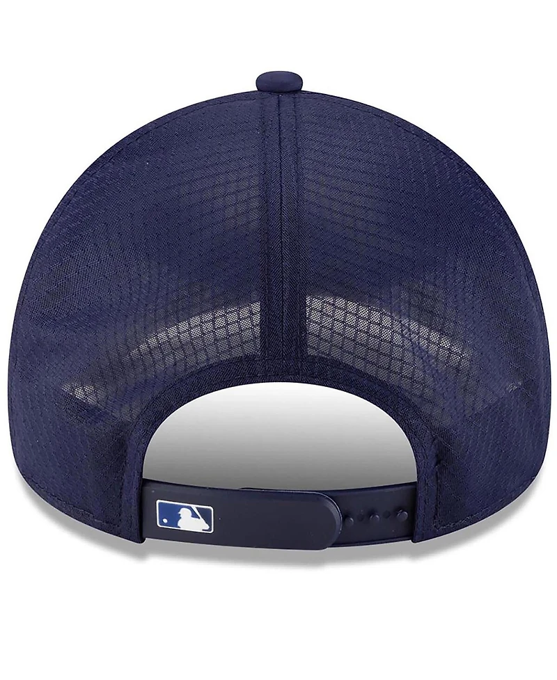 New Era Men's Navy Toronto Blue Jays 2026 Batting Practice Apex 9FORTY Adjustable Trucker Hat