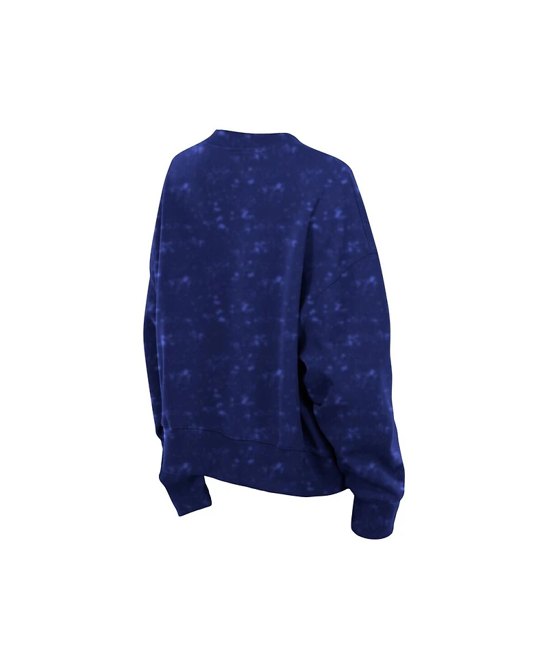 New Era Women's Royal Los Angeles Dodgers Throwback Oversized Boxy Sweatshirt