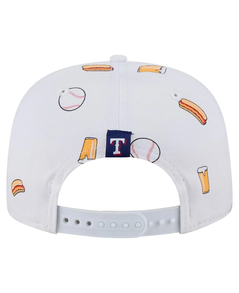 New Era Men's White Texas Rangers Team Cheer Rope 19TWENTY Adjustable Hat