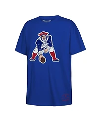 Mitchell & Ness Big Boys and Girls Royal New England Patriots Retro Logo T-Shirt