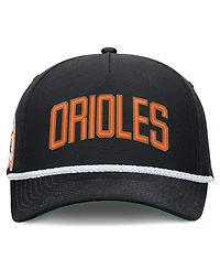Nike Men's Black Baltimore Orioles Cooperstown Collection Rise Adjustable Hat
